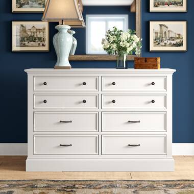 Breckenridge 8 drawer double outlet dresser